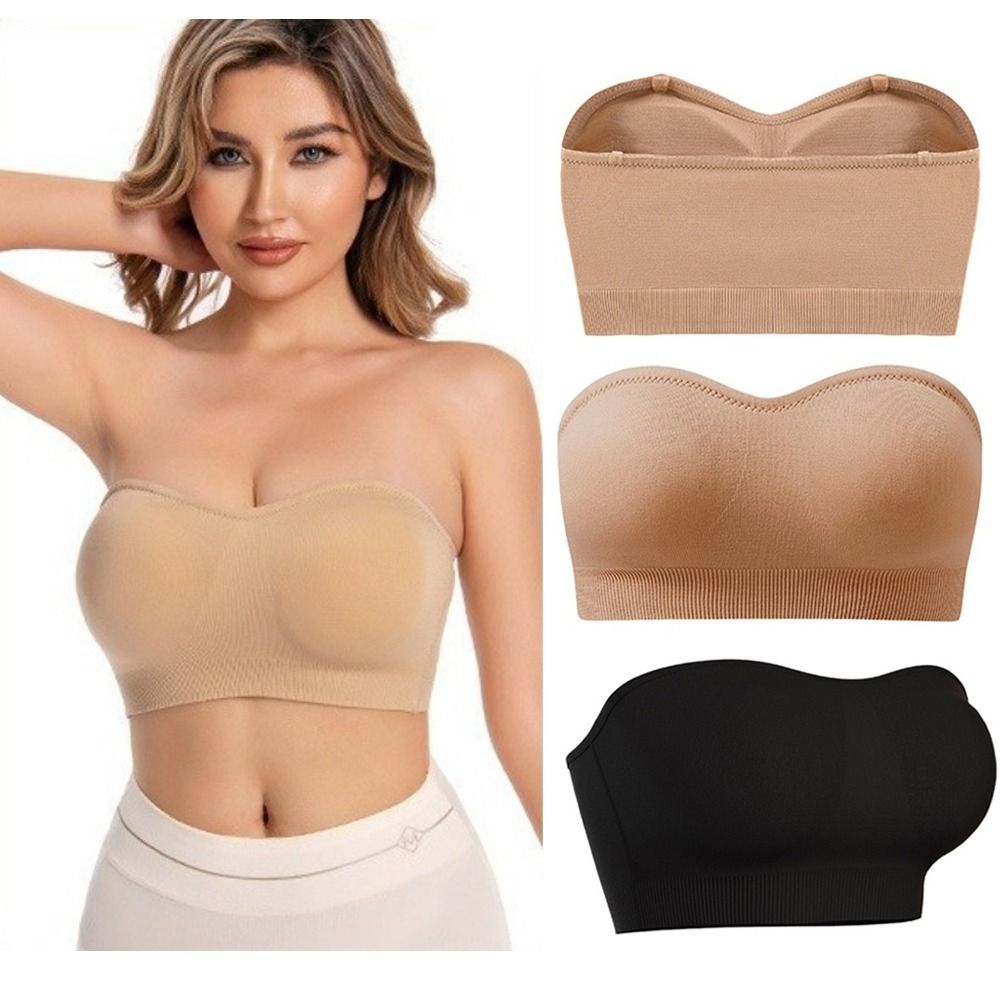 Bra Bandeau Tanpa Tali dengan  - Push Up Bra Silicone ulasan dan harga